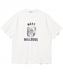 navy bulldogs s/s tee off white