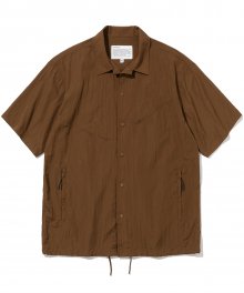 22ss comfort zip pocket short shirts orange