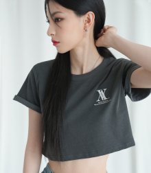 Zender logo rollup Crop-T DARKGREY