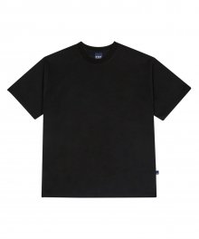 S/T 베이직 루즈핏 반팔 티셔츠 - BLACK