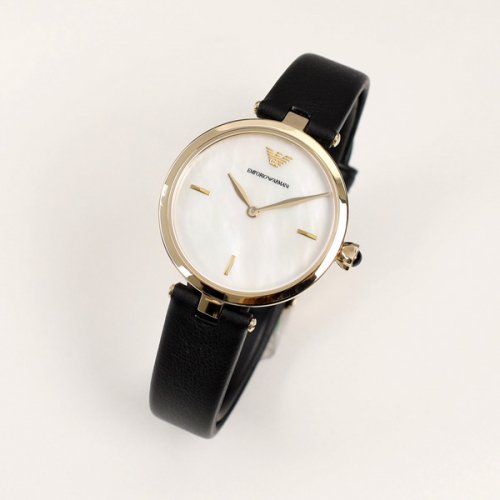 엠포리오 아르마니(EMPORIO ARMANI) 아리아나 심플 골드블랙 가죽시계 AR11200 - 후기 | 무신사