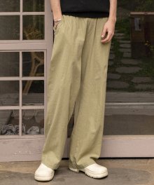 CP-801 Linen long wide pants_Dark beige