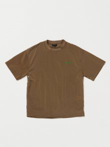 Metal Nylon Half T-Shirt_Brown