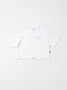 String Crop Half T-Shirts_White