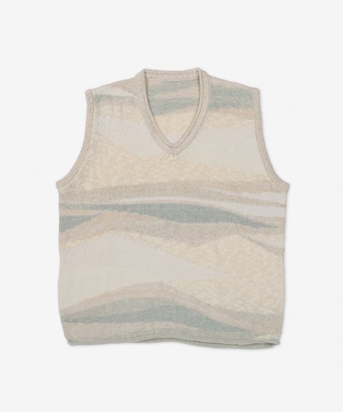 цвет mix knit vest (Beige)