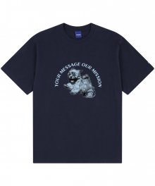 PUPPY STAMP TEE (NAVY)