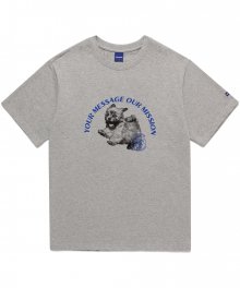 PUPPY STAMP TEE (MELANGE GREY)