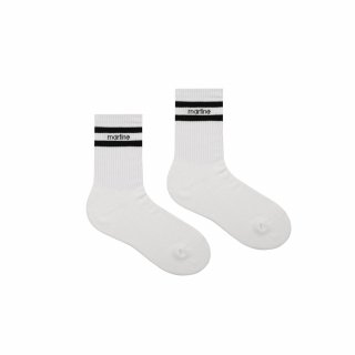 마틴골프(MARTINE GOLF) Double Line Point Socks_White (Men) 상품 이미지