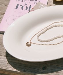 PEARL SHELL NECKLACE WHITE