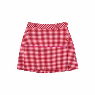 마틴골프(MARTINE GOLF) Gingham Check Pleats Skirt_Red 상품 이미지