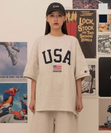 로고 스 티셔츠 USA LOGO SWEAT T-SHIRT