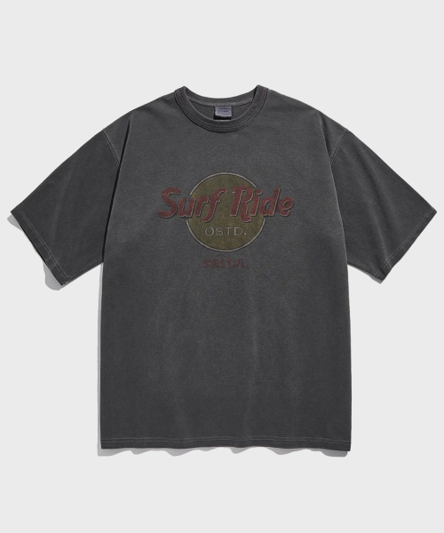 아웃스탠딩(outstanding) LIFE IS TEE SURF RIDE TEE_PIGMENT CHARCOAL