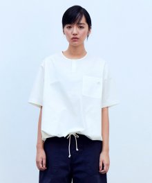 button henlyneck s/s tee(womens) ivory