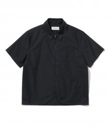 zip up s/s shirts(womens) charcoal