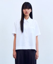 22ss linen standard short shirts(womens) white