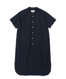 two pocket short shirts one piece(womens) navy