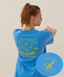 키르시 스포츠 피그먼트 숏 슬리브 티셔츠 [블루]