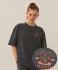 키르시 스포츠 피그먼트 숏 슬리브 티셔츠 [차콜]