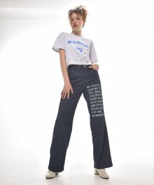 [unisex] logo summer pants (dark blue)