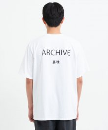 바이오 워싱 ACHV 티셔츠 (WHITE)