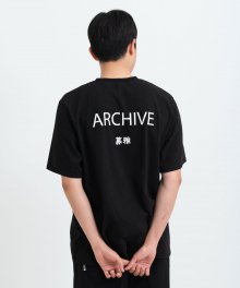바이오 워싱 ACHV 티셔츠 (BLACK)