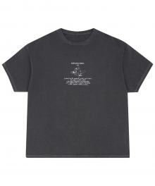 가먼트다잉 지구 그래픽 반팔 차콜 티셔츠