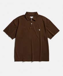 Over Pique Polo Shirts Deep brown