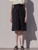 라르고(LARGO) High waist banding skirt (black)