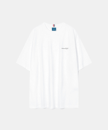 Cursive Logo Short Sleeve T-shirt T64 White