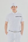 남성 밴드 로고 포인트 카라 반팔 티셔츠 TMTYL2144-100