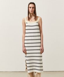 Striped Knit Dress_IVORY STRIPE