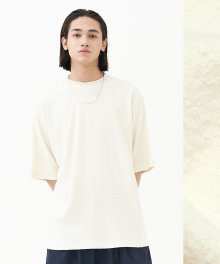 Textured Knit T-Shirt_White