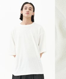 Boucle Knit T-Shirt_White