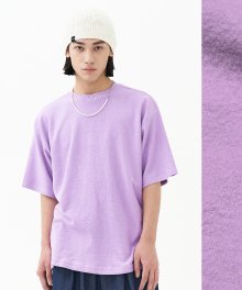Textured Knit T-Shirt_Light Purple