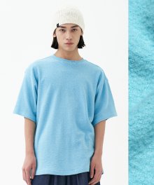 Textured Knit T-Shirt_Sky Blue