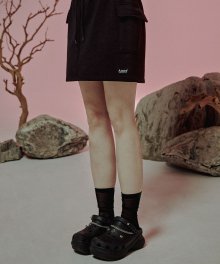 CARGO MINI SKIRT_BK(22HSBT01)