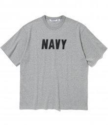 navy logo s/s tee 8% melange