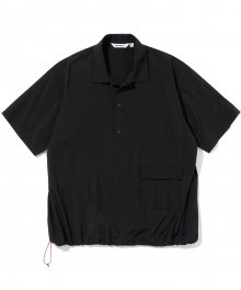 pullover pocket short shirts black