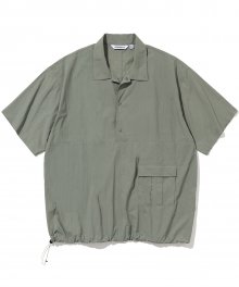 pullover pocket short shirts grey