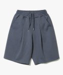 제로(XERO) Deep One Tuck Sweat Shorts [Light Navy]