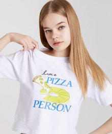 PIZZA CROPPED T-SHIRT_WHITE
