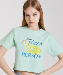 PIZZA CROPPED T-SHIRT_MINT