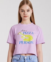 PIZZA CROPPED T-SHIRT_LAVENDER