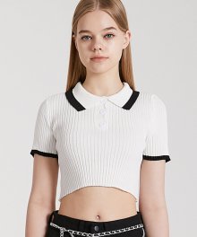 HENRY NECK CROPPED TOP_IVORY