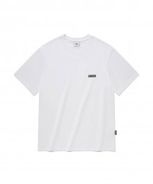 [에센셜] 시그니처 스몰 로고 티셔츠 (화이트)