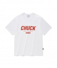 [에센셜] 시그니처 로고 티셔츠 (화이트&레드)