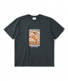 Flower Collage Tee Charcoal