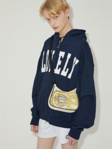 LONELY/LOVELY ZIP-UP HOODIE NAVY