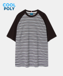 다이아몬드 레이라(DIAMOND LAYLA) Solid & Striped Air Comfort Short Sleeve T-shirt T67 Brown
