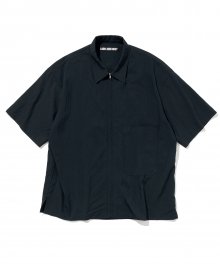 zip up pocket s/s shirts greyish navy